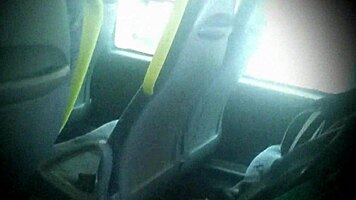 Risky Bus Blowjob Flash!