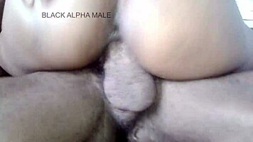 skinny babe takes monster black cock pov while moaning in see through lingerie full scene