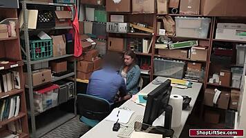 Punish This Brunette Shoplifter's Tight Pussy Now!