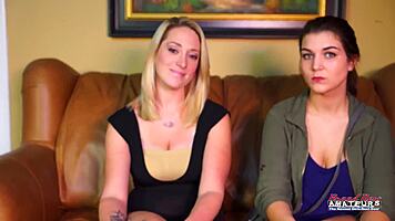 jennifer and vicky crave holiday cum facials from horny friends