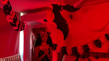 Lesbian quartet rips clothes for wet halloween orgy frenzy