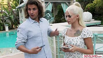 Dude pounds his girlfriend's wild exhibitionist stepsis hard