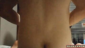 18yo shanaxnow moans loud in homemade doggystyle amateur fuck