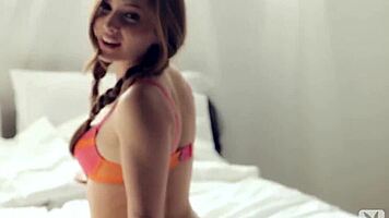 Petite Brunette 18+ Hottie Mandy Kay Poses Nude Outdoor Playboy!