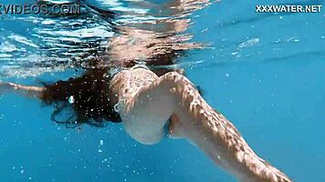 wow skinny hungarian lana babe swims juicy ass underwater!