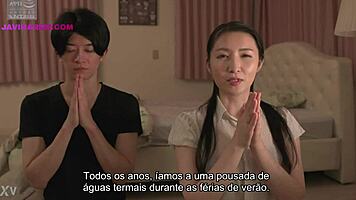 asian milf sneaks passionate fuck with friend during family trip JAV legendado