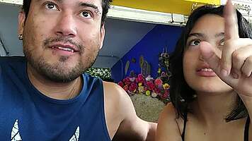 after party petite brunette babe talks then fucks hardcore