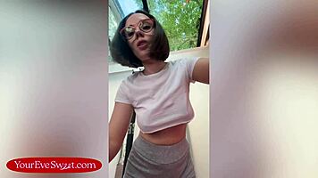 Oh Baby, Eve Sweet Gets So Wet Riding Dildo Hard!