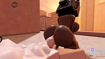 Young woman encounters Skibidi toilet in private stall