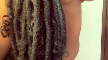 skinny ebony wife hides her big cock orgasm addiction from everyone