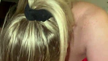 Sofabound blonde sucks then gets fucked sofa to kitchen