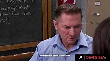 wild classroom threesome tempts hot student and sexy teacher roleplay