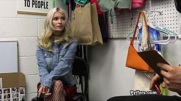 Blonde Spinner Devours Fat Cock