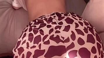 sniff these new pants he obsesses over my panties hidden under blanket!