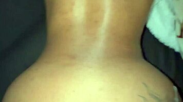 pierced ebony slut sucks monster bbc then rides tight pussy passionately