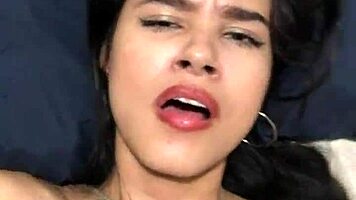 Intense missionary pounding leads to explosive squirt creampie finish for young latina