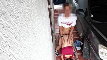 Skinny 18yo Stands FUCKING Stranger's Monster Cock Doggy Tight Pussy Moaning