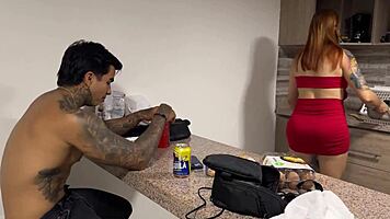 Stepmom Craves Young Cock While Hubby Away for Fitness Fuck