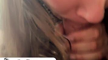 Hungarian teen babe sucks cock crazy closeup like lollipop homemade 🔥