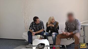 hey dude, i got cash so my girlfriend fucks this mature neighbor right in front of me