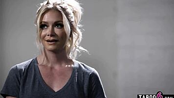 serena siren sneaks into jewelz blu's panties for hot milf-teen lesbian lick!