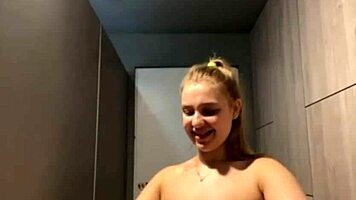 Crazy hardcore gym fuck with big natural tits bouncing