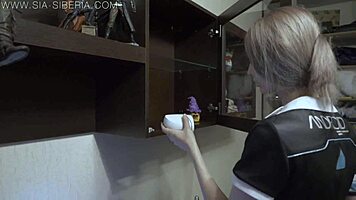 sia siberia as kara cosplay fucks detroit human dildo toy hard on webcam