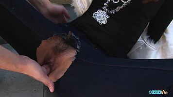 damn she struts the street all pretty hunting for deepthroat cum in mouth action