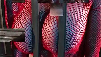 big tits bound babe masturbates and takes double penetration bondage