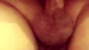 wet hairy viet pussy bent over for deep creampie