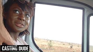 cute african college babe craves big white cocks raw