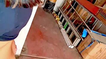 hot babe bent over fucked in monterrey garage!