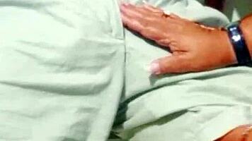 granny teases lingerie ass before deep blowjob