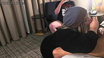 First time cucking boyfriend with huge cock deepthroat action 😲