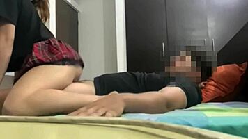 petite amateur rides huge cock nonstop begging for creampie finish