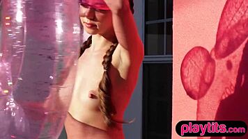 damn girl, check this petite tattooed ass shaking outdoors for you?