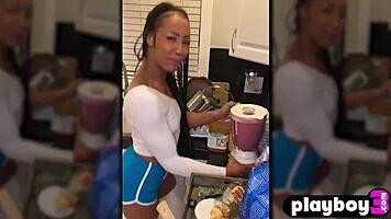 damn petite black milf misty stone dildos her wet pussy post-playboy!