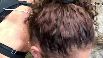branquinha novinha's tight pussy pounded in wild outdoor fuck!
