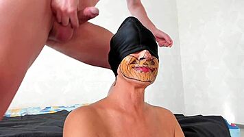 gilf mommy swallows huge cumshot mouthful from bodybuilder