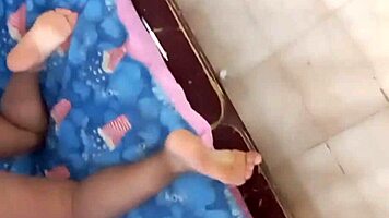 Horny student sneaks bbc suck from bartender till cum floods friend's pussy