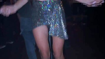 Pantyless Beauty Dances Seducing Strangers into Outdoor Raw Sex