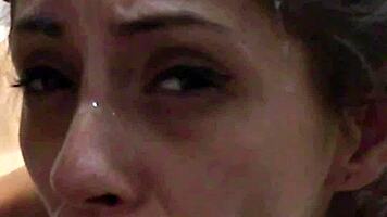 candie cross stares begging as i doggy her deep then facial cumshot!