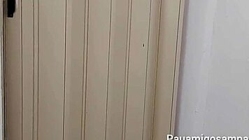 Friend begs for quick fuck while wife leaves homemade latina pounding