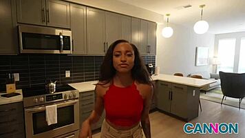 Yazmin Royal Petite Ebony Natural Slut Rides Brother's Friend POV