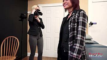 girls, blonde keyton and brunette nica, can't quit licking wet pussies!