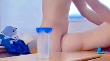 vietnamese classmate bent over desk for raw classroom fuck