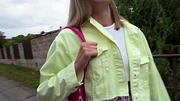 Wanna see this tight teenie get fucked hard outdoors?