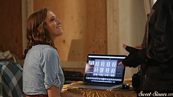 Classy Young Beauty Rides Cock During Steamy Photoshoot