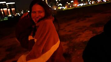 Street Blonde Pickup Ends with Massive Mouthful in Bushes!