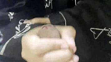 pov homemade thai babe strokes huge cock in dorm handjob action